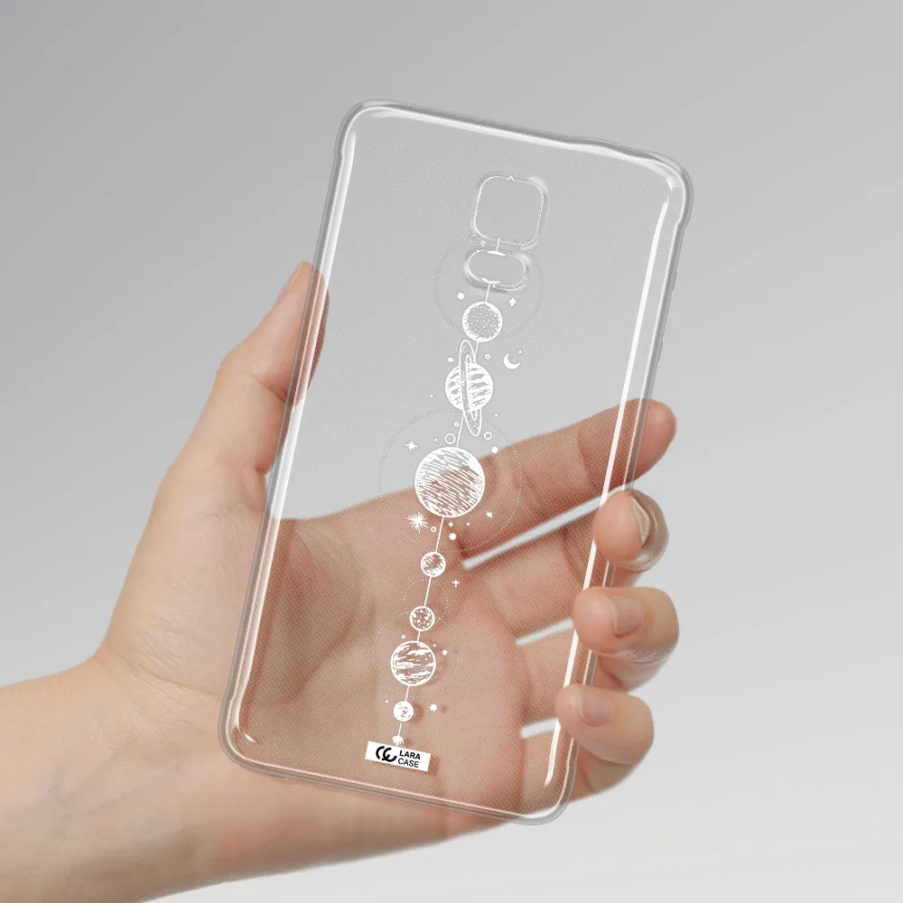 Solar System Line Art Samsung Note 4 Clear TPU Case