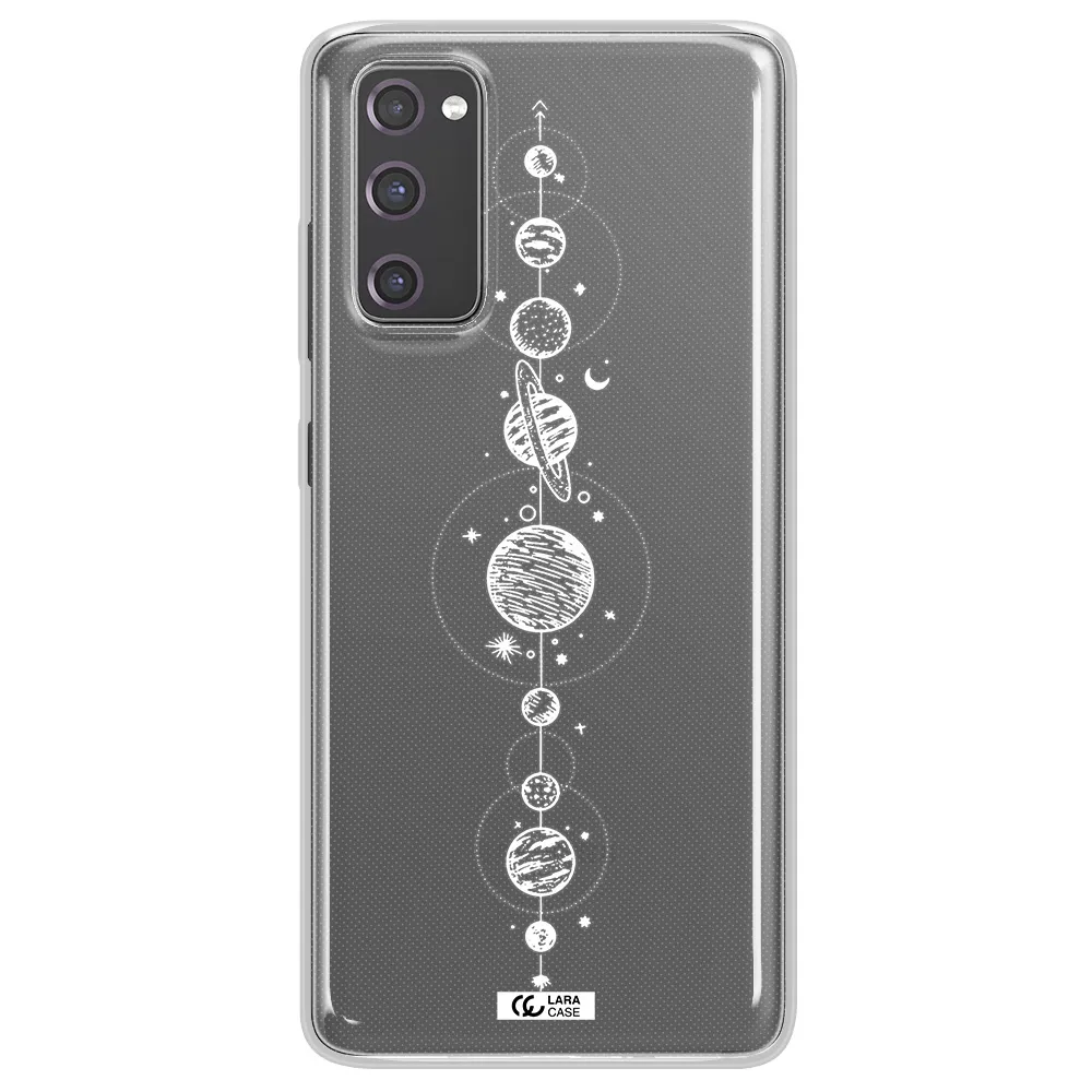 Solar System Line Art Samsung S20 Fe Clear TPU Case