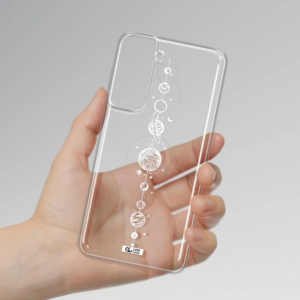 Solar System Line Art Samsung S21 Fe Clear Tpu Case