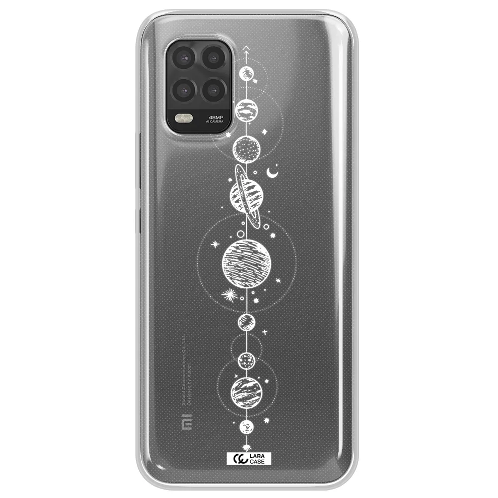 Solar System Line Art Xiaomi Mi 10 Lite Clear TPU Case