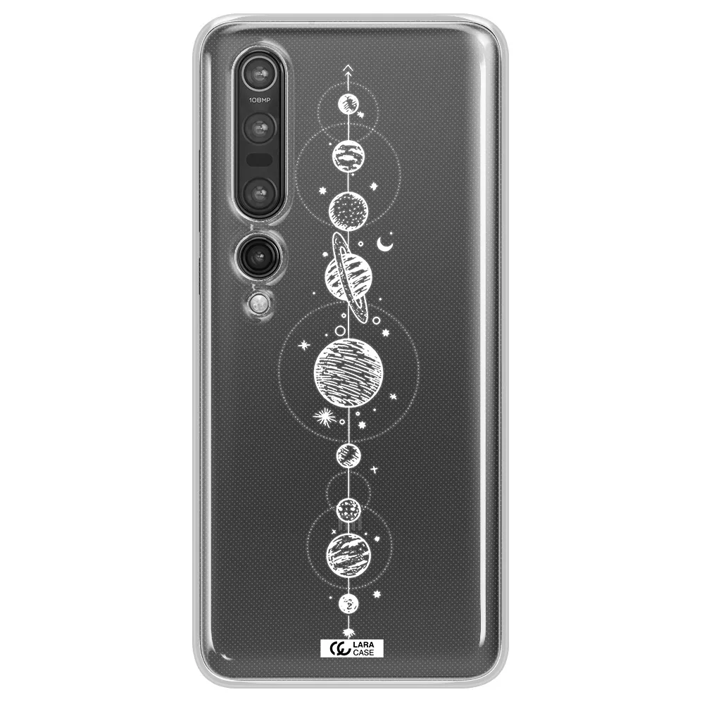 Solar System Line Art Xiaomi Mi 10 Pro Clear TPU Case