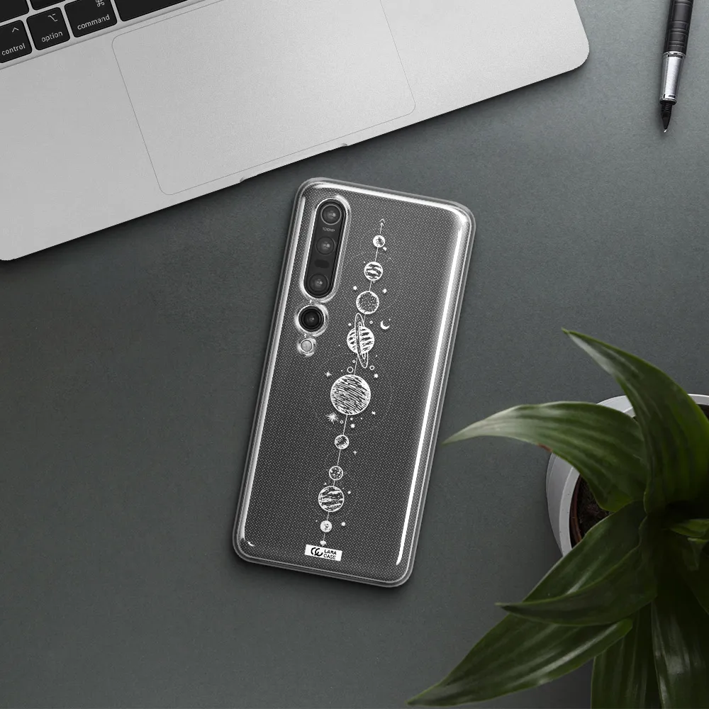 Solar System Line Art Xiaomi Mi 10 Pro Clear TPU Case