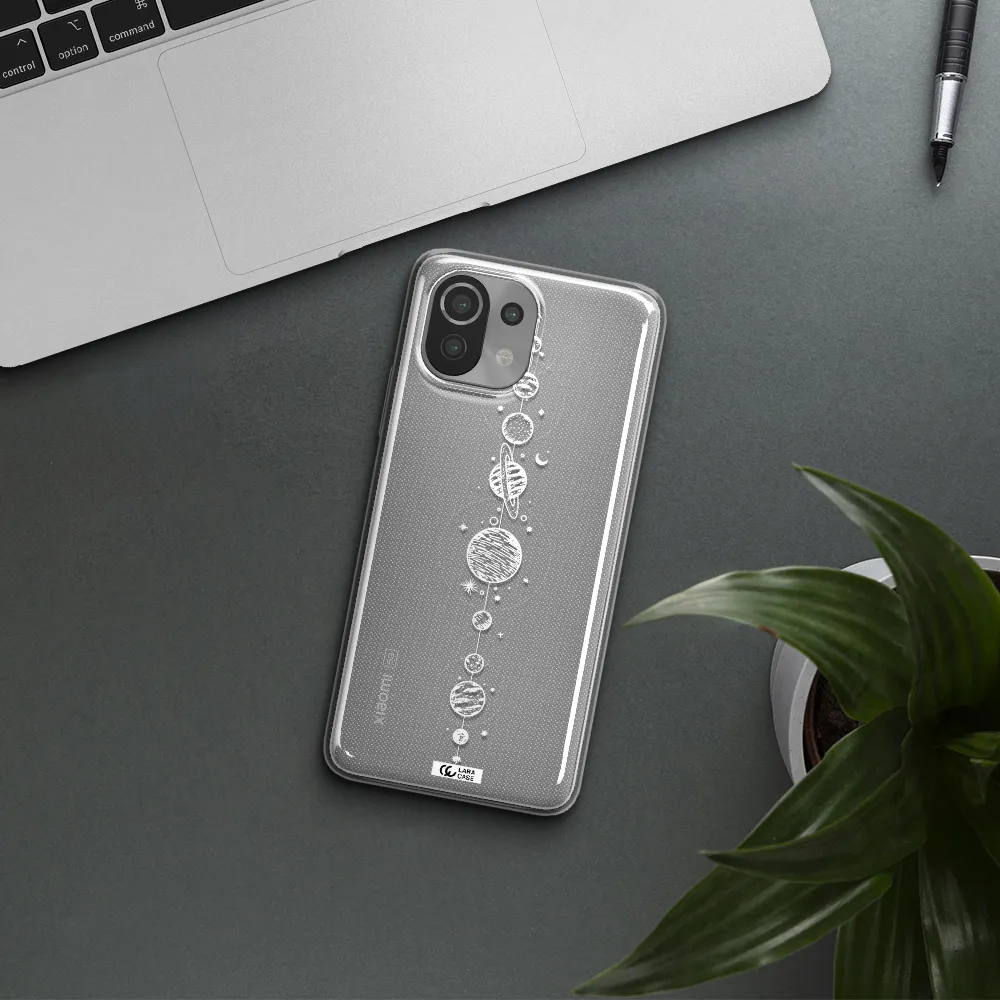Solar System Line Art Xiaomi Mi 11 Lite Clear TPU Case