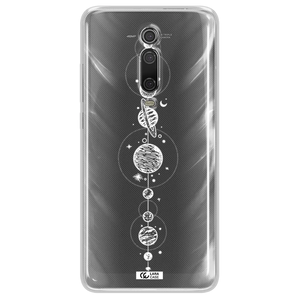 Solar System Line Art Xiaomi Mi 9T Clear TPU Case