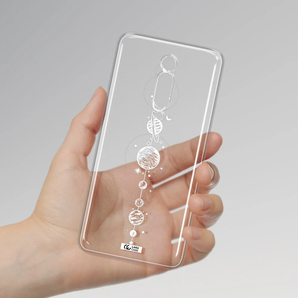 Solar System Line Art Xiaomi Mi 9T Clear TPU Case