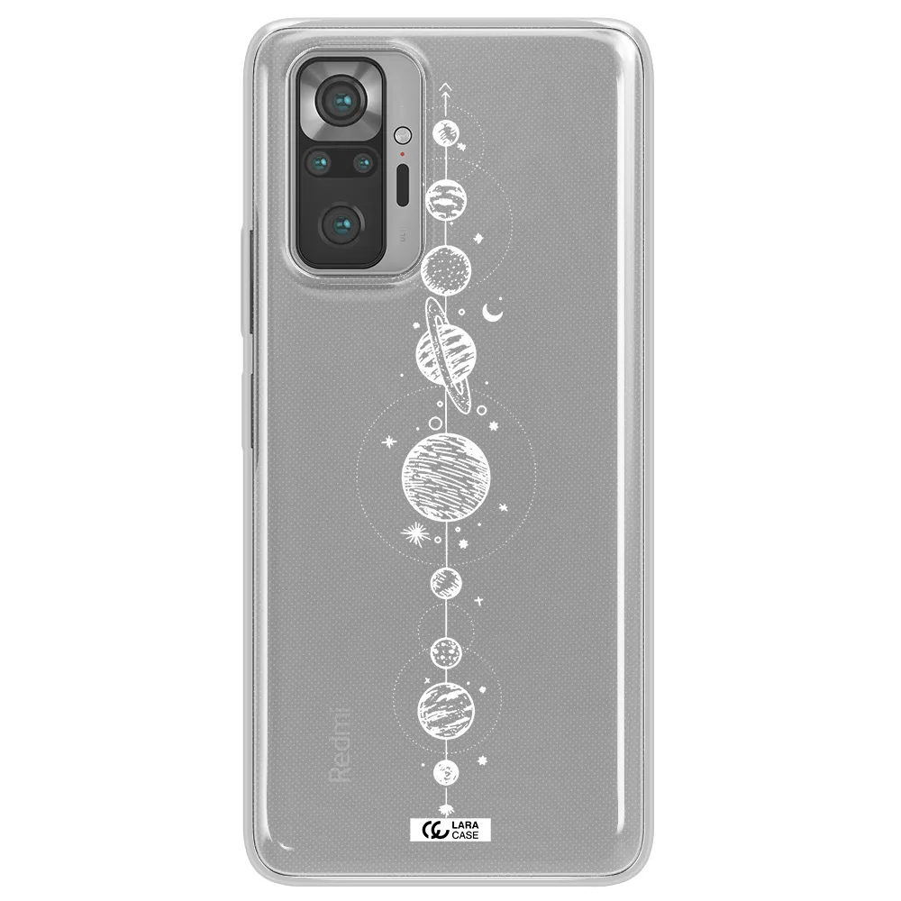 Solar System Line Art Xiaomi Note 10 Pro Clear TPU Case