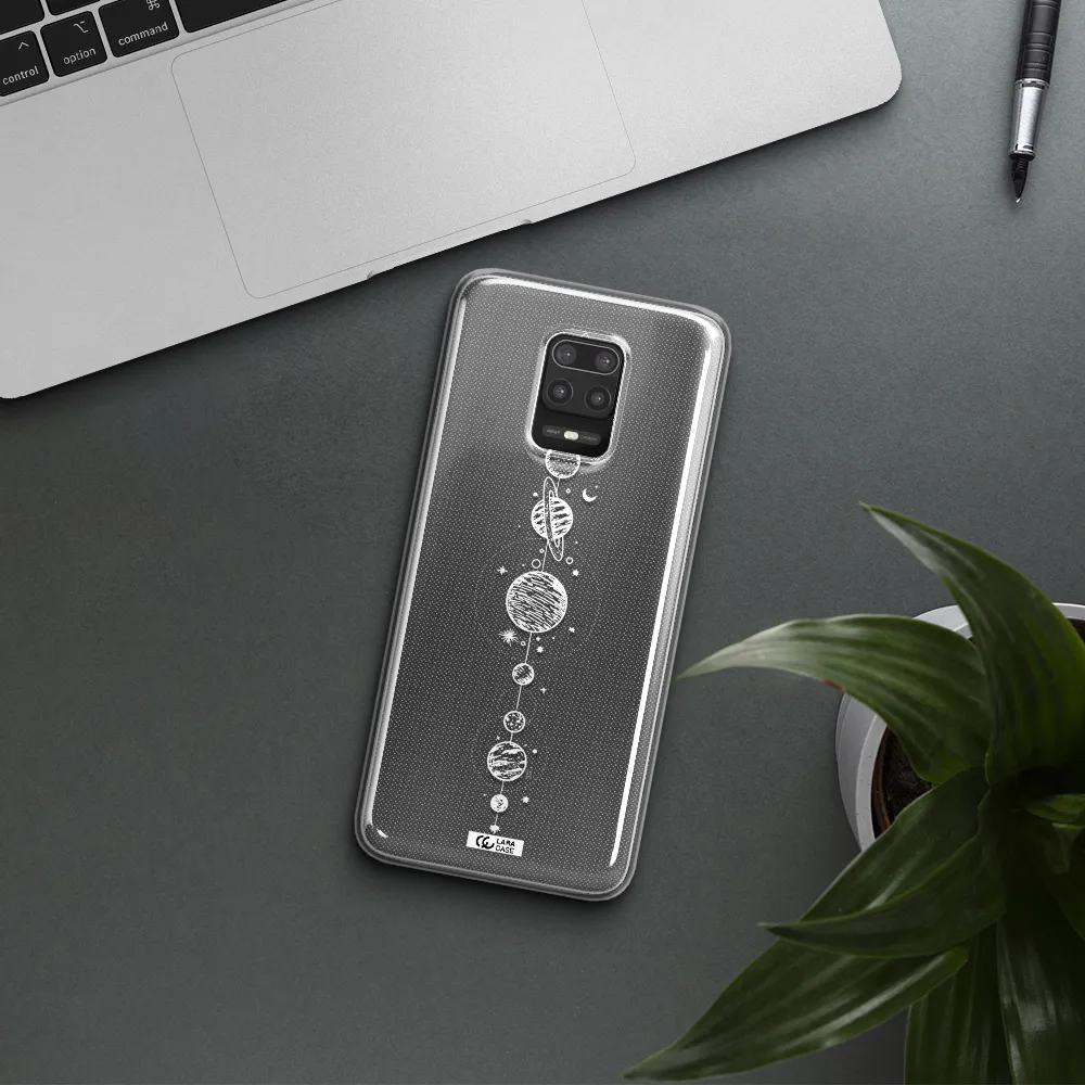 Solar System Line Art Xiaomi Note 9S Clear TPU Case