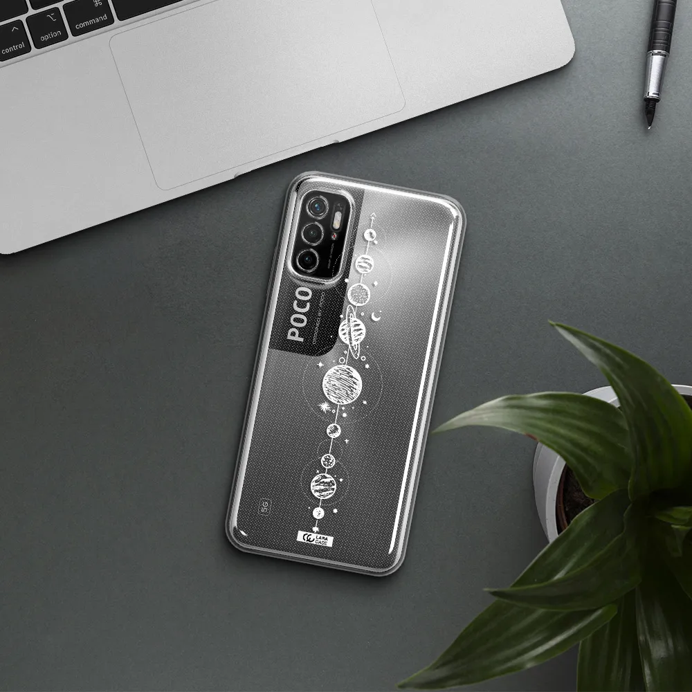 Solar System Line Art Xiaomi Poco M3 Pro Clear Tpu Case