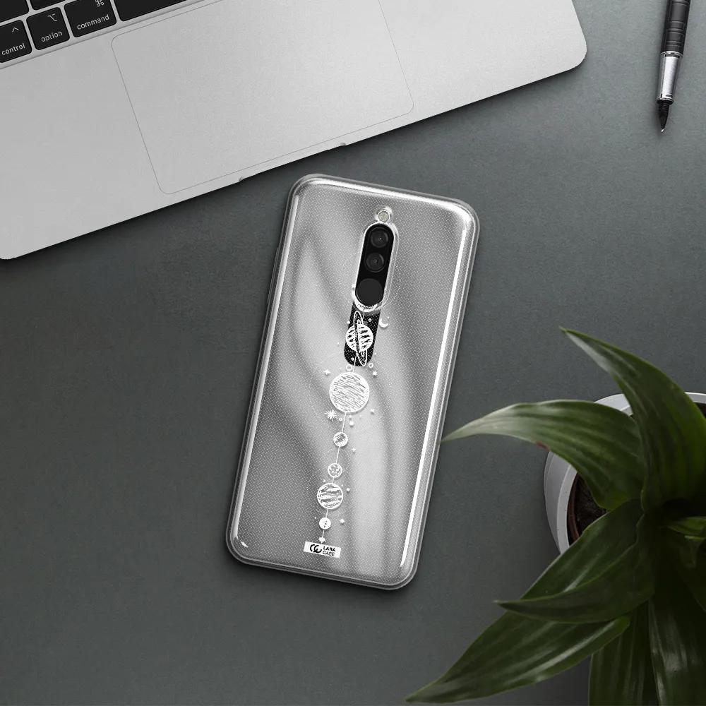 Solar System Line Art Xiaomi Redmi 8 Clear Tpu Case