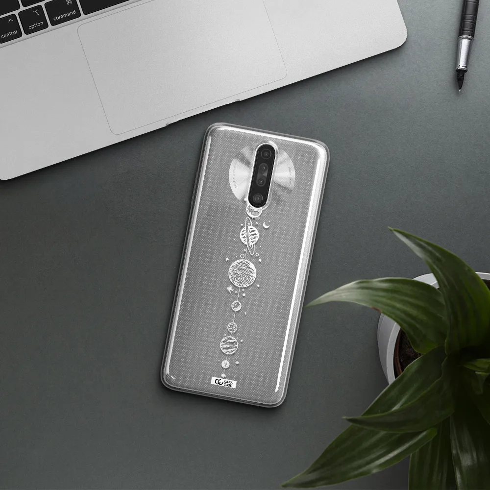 Solar System Line Art Xiaomi Redmi K30 Clear TPU Case