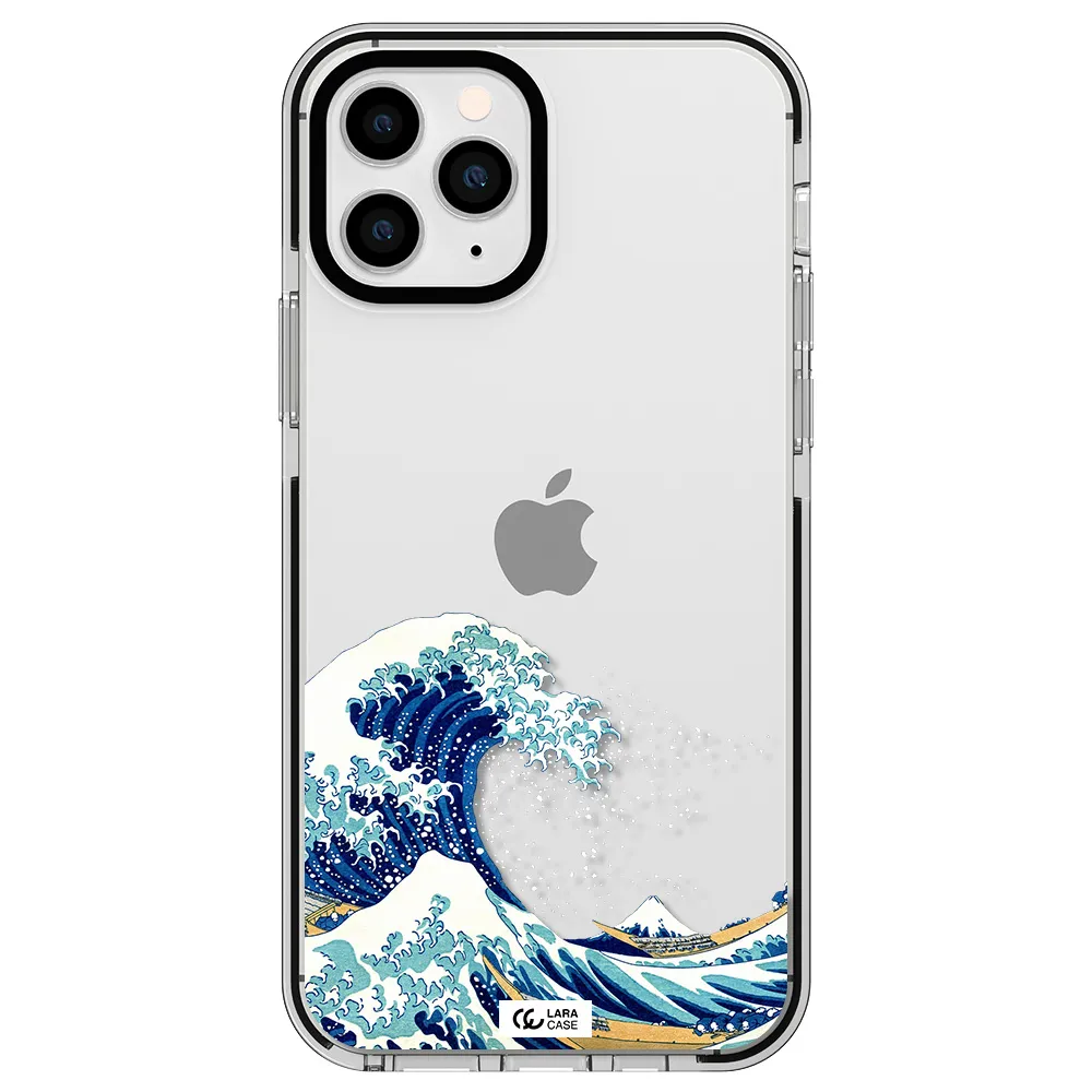 Great Wave Apple iPhone 11 pro impact black border Case