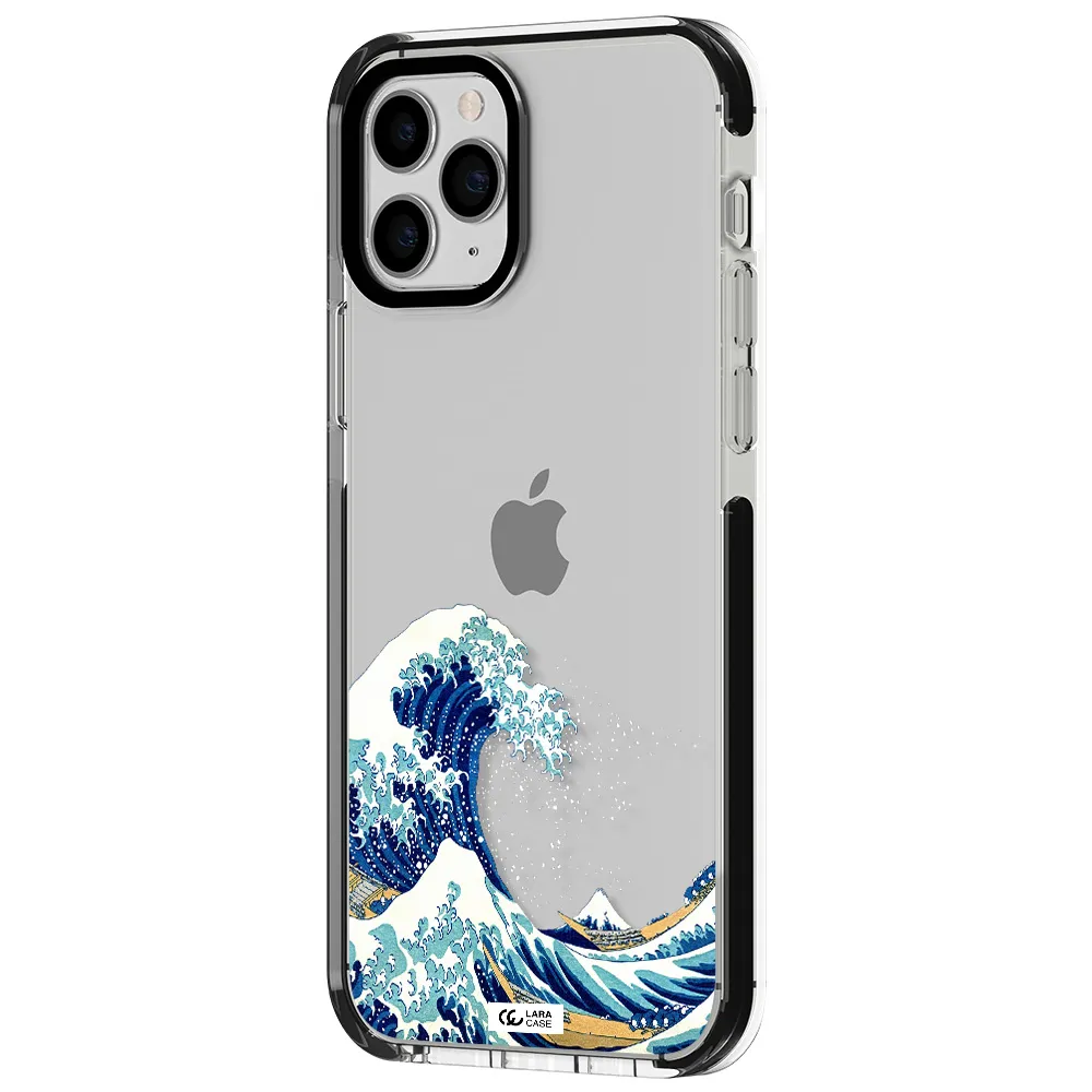 Great Wave Apple iPhone 11 pro max impact black border Case