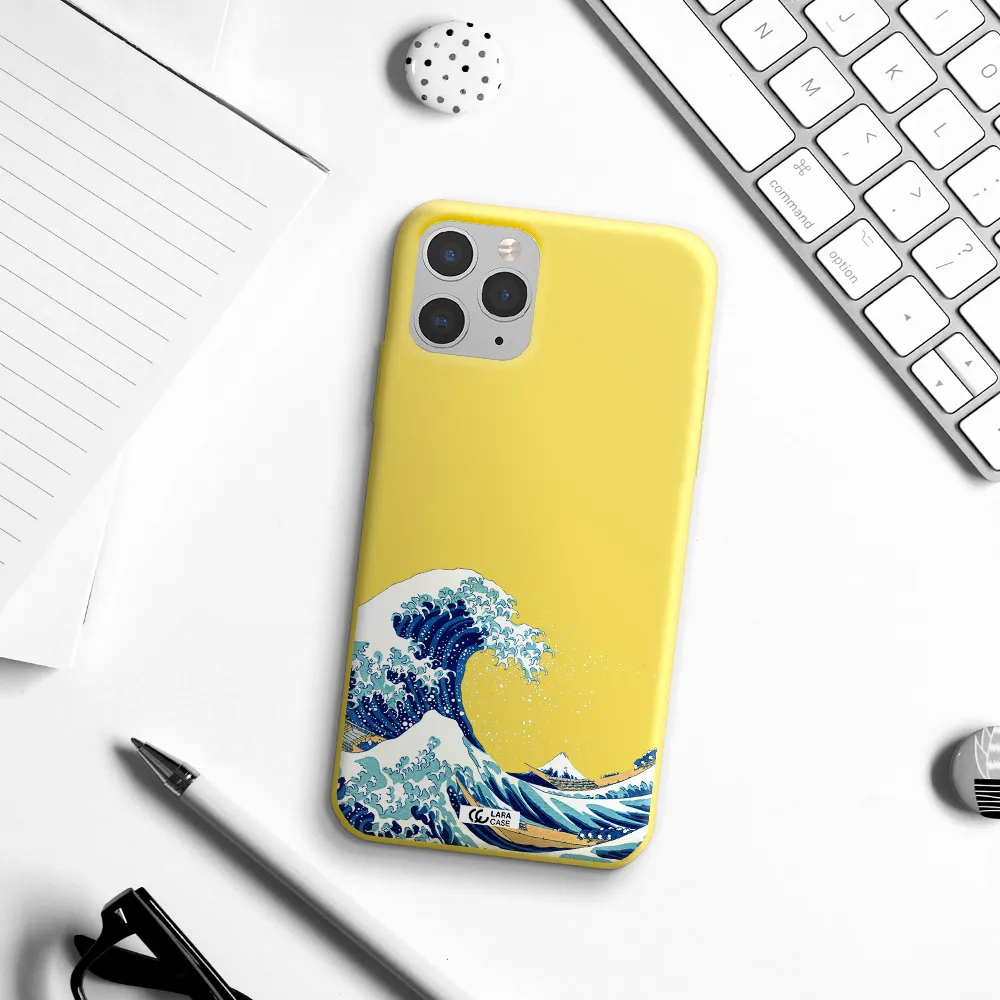 Great Wave Apple iPhone 11 pro max Silicone canary yellow Case