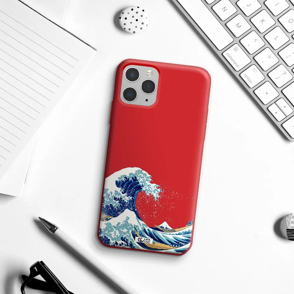 Great Wave Apple iPhone 11 pro max Silicone Imperial Red Case