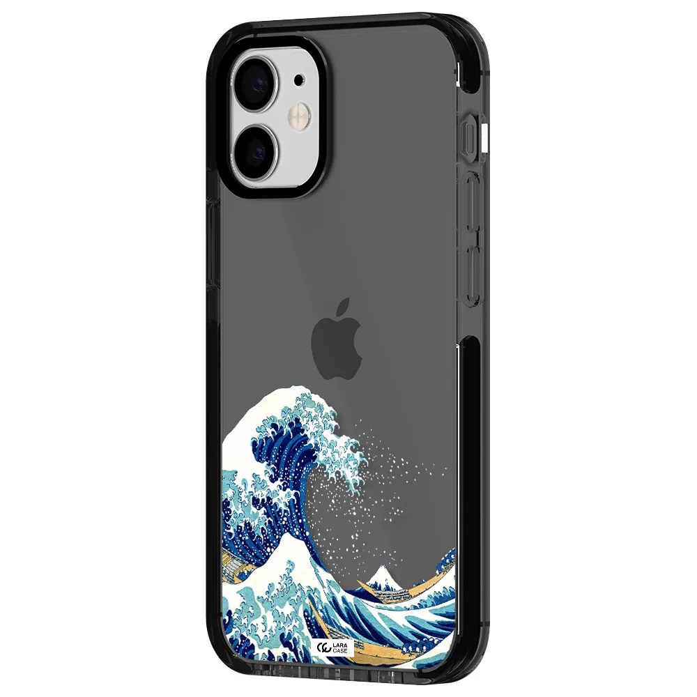 Great Wave Apple iPhone 12 mini impact Smoke Black Case