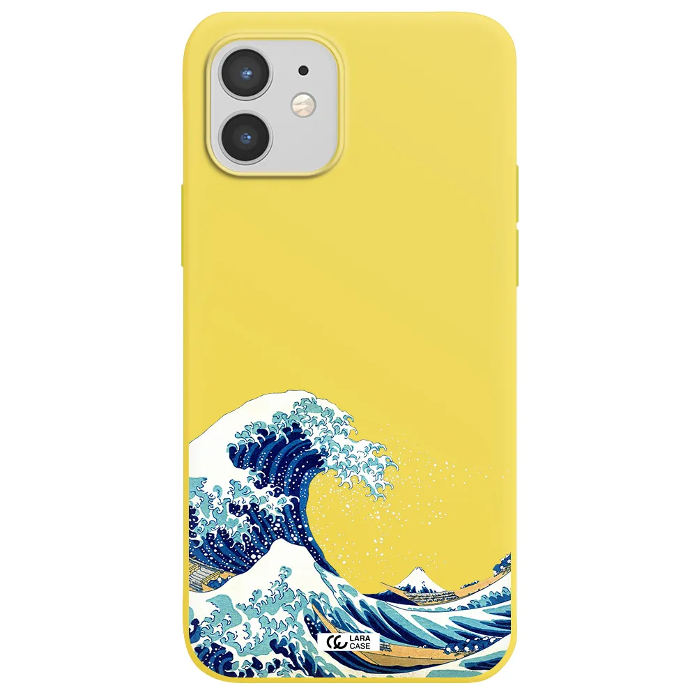 Great Wave Apple iPhone 12 mini Silicone canary yellow Case