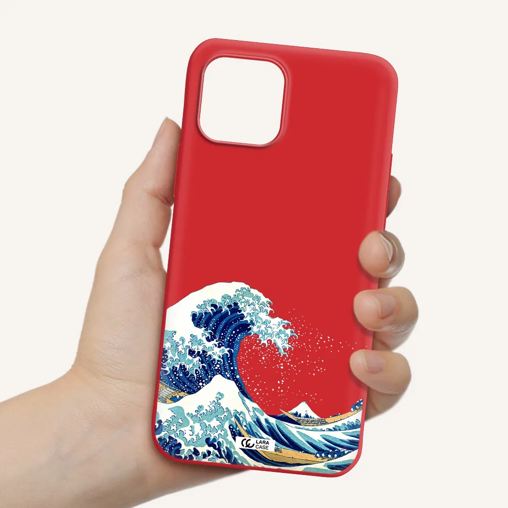 Great Wave Apple iPhone 12 mini Silicone Imperial Red Case
