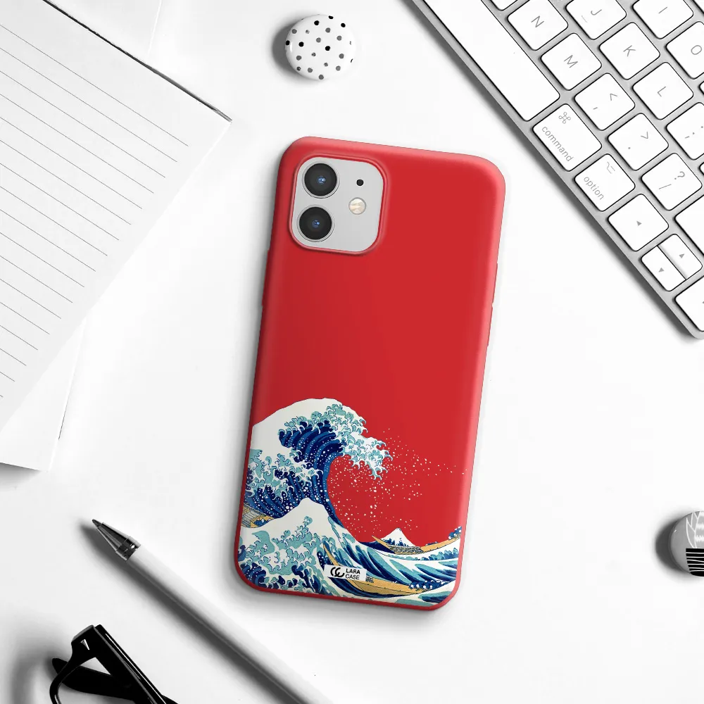 Great Wave Apple iPhone 12 mini Silicone Imperial Red Case