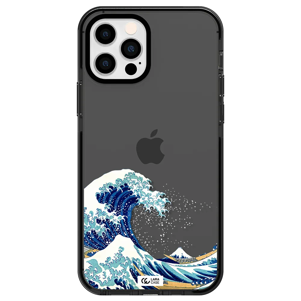 Great Wave Apple iPhone 12 pro impact Smoke Black Case