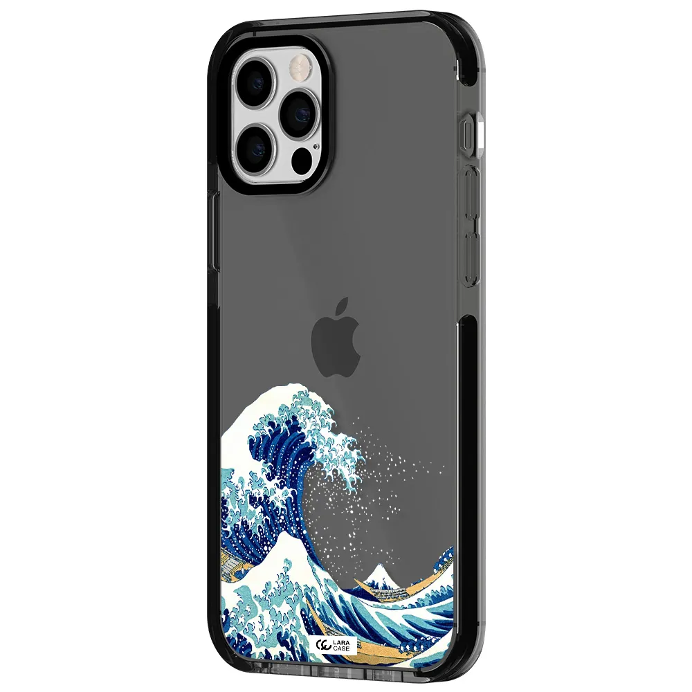 Great Wave Apple iPhone 12 pro impact Smoke Black Case