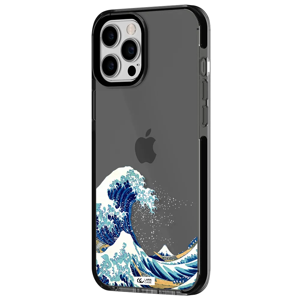 Great Wave Apple iPhone 12 pro max impact Smoke Black Case