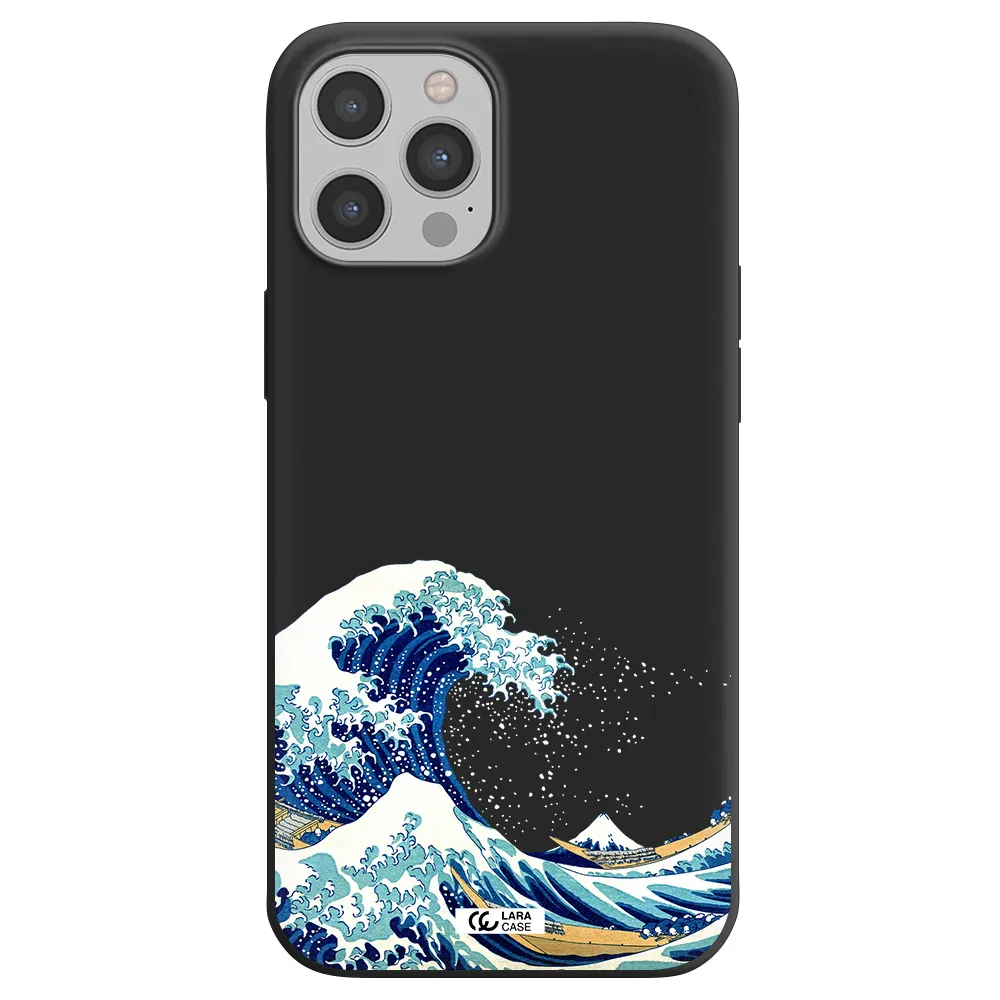 Great Wave Apple iPhone 12 pro max Silicone black Case