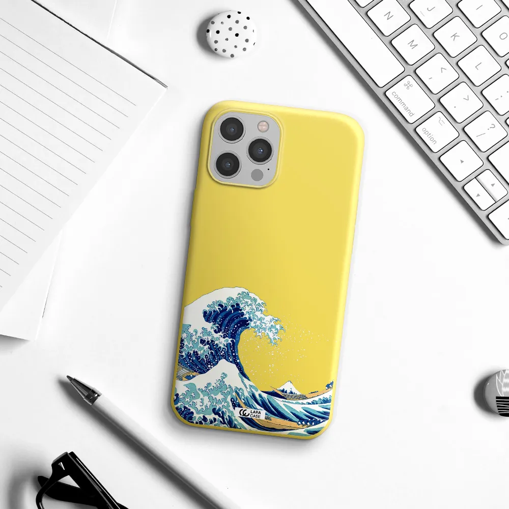 Great Wave Apple iPhone 12 pro max Silicone canary yellow Case