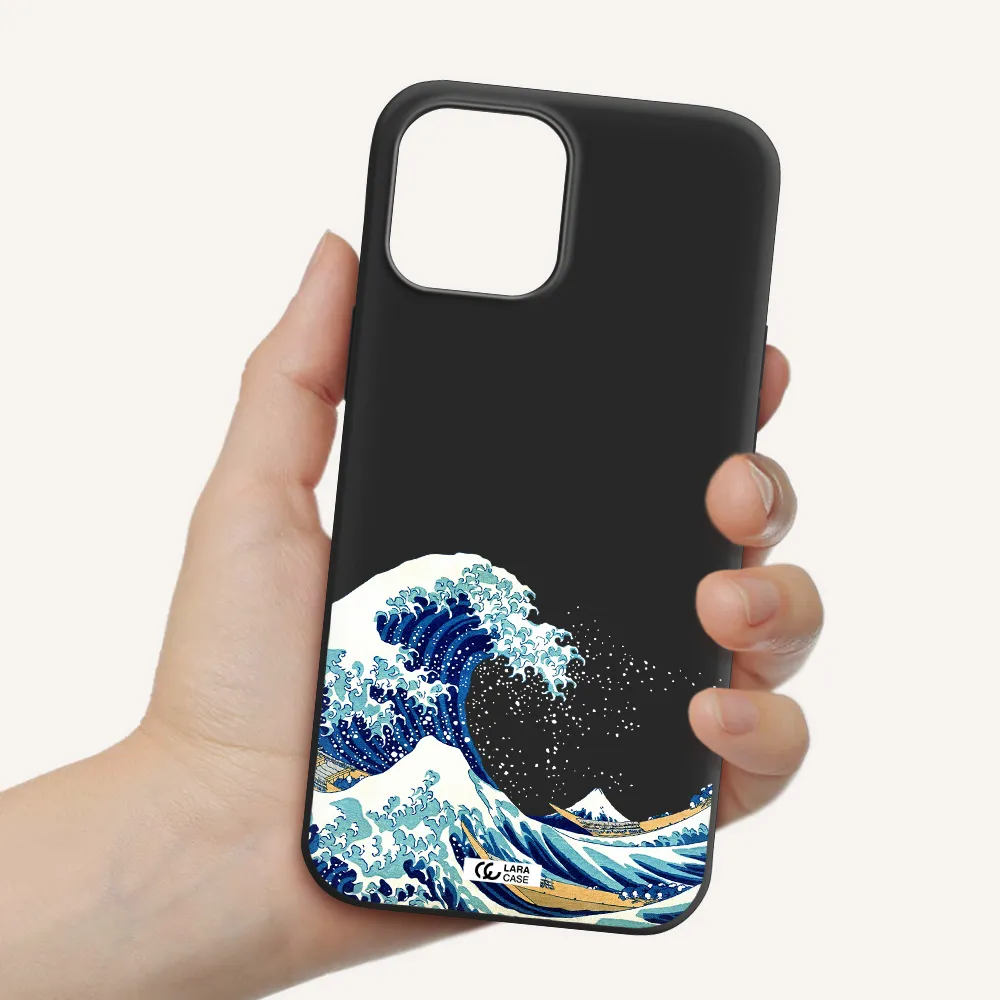 Great Wave Apple iPhone 12 pro Silicone black Case