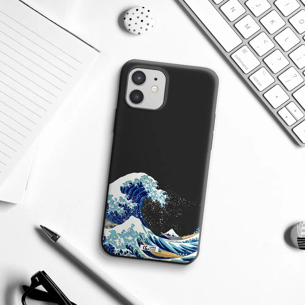 Great Wave Apple iPhone 12 Silicone black Case