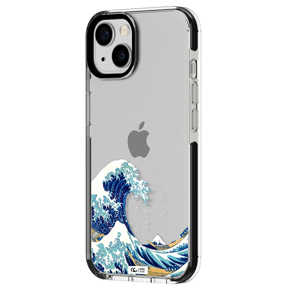 Great Wave Apple iPhone 13 impact black border Case