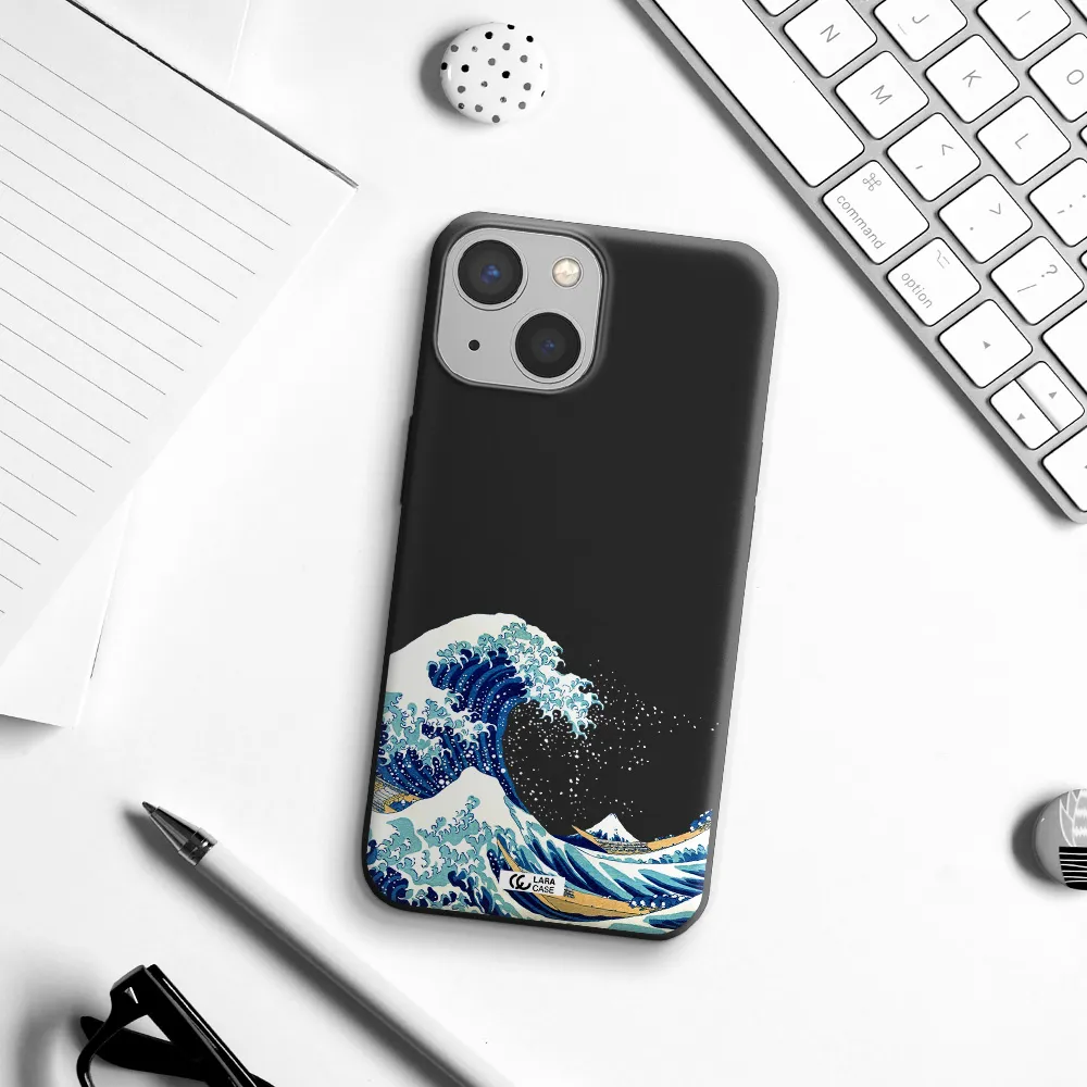 Great Wave Apple iPhone 13 mini Silicone black Case