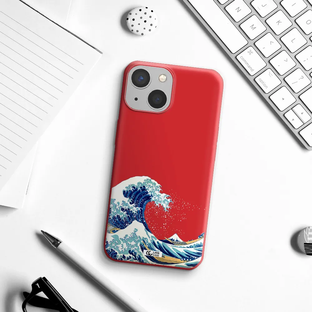 Great Wave Apple iPhone 13 mini Silicone Imperial Red Case