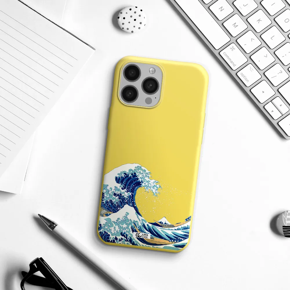 Great Wave Apple iPhone 13 Pro Max Silicone canary yellow Case
