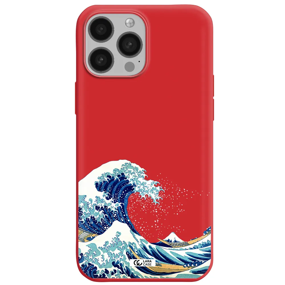 Great Wave Apple iPhone 13 Pro Silicone Imperial Red Case
