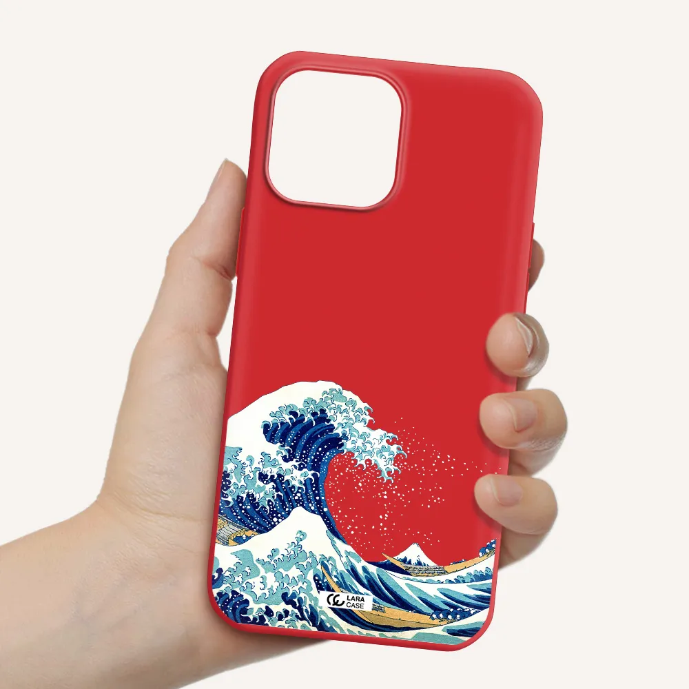 Great Wave Apple iPhone 13 Pro Silicone Imperial Red Case