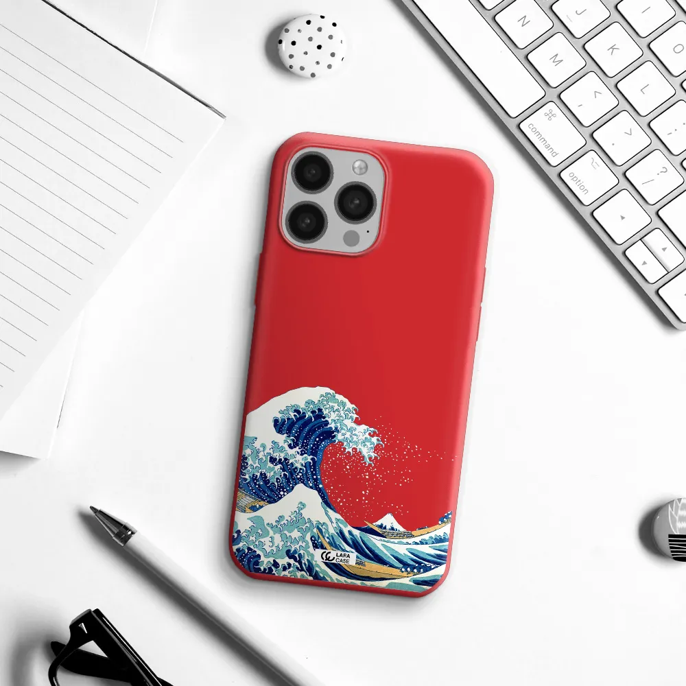 Great Wave Apple iPhone 13 Pro Silicone Imperial Red Case