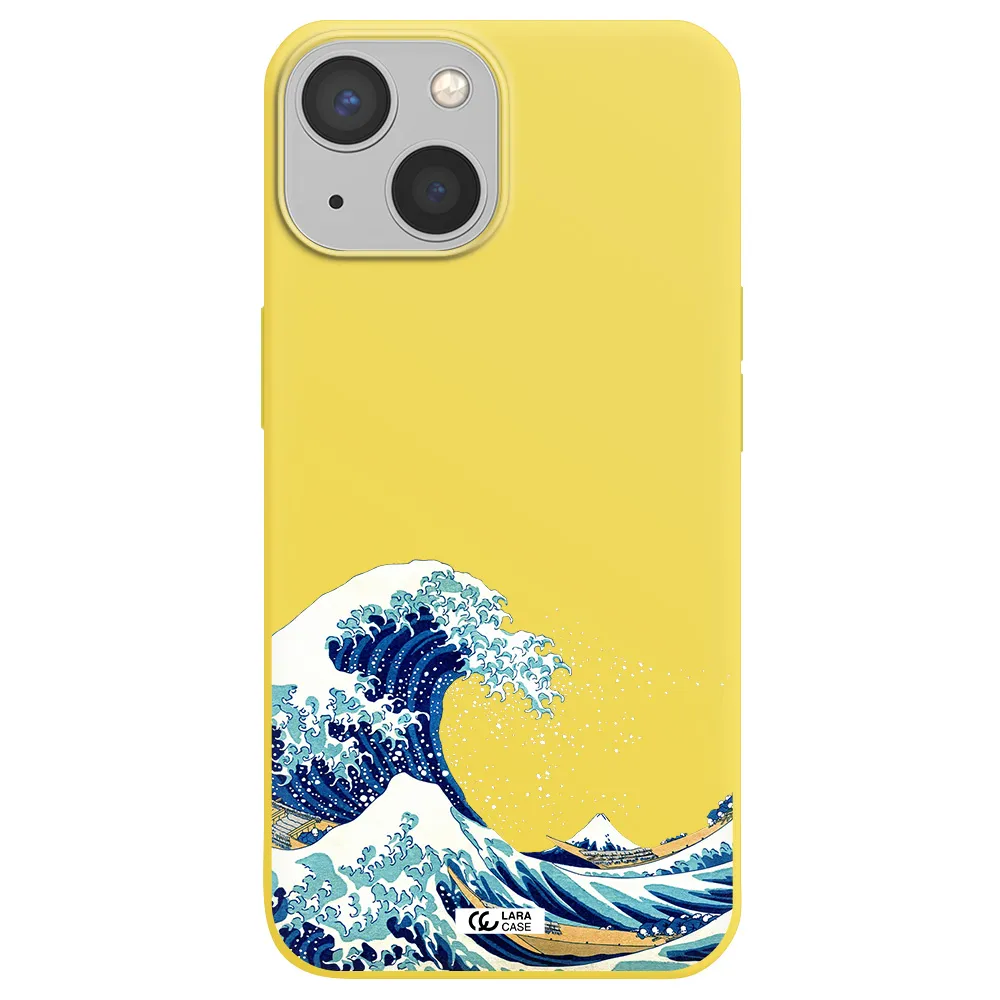 Great Wave Apple iPhone 13 Silicone canary yellow Case