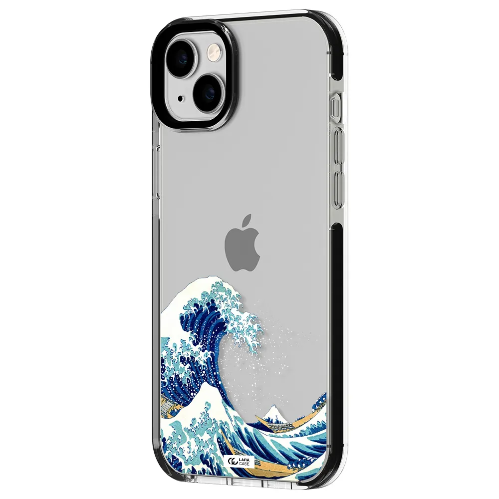 Great Wave Apple iPhone 14 plus impact black border Case