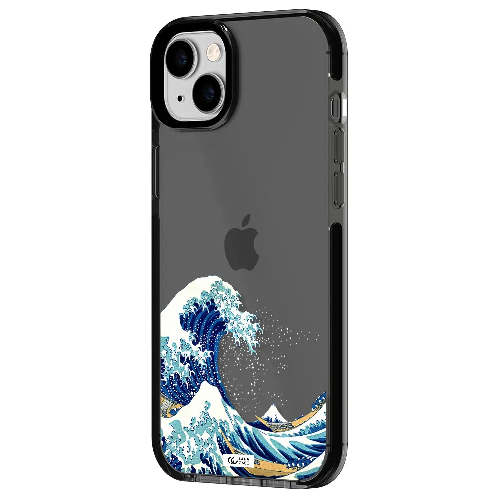 Great Wave Apple iPhone 14 plus impact Smoke Black Case