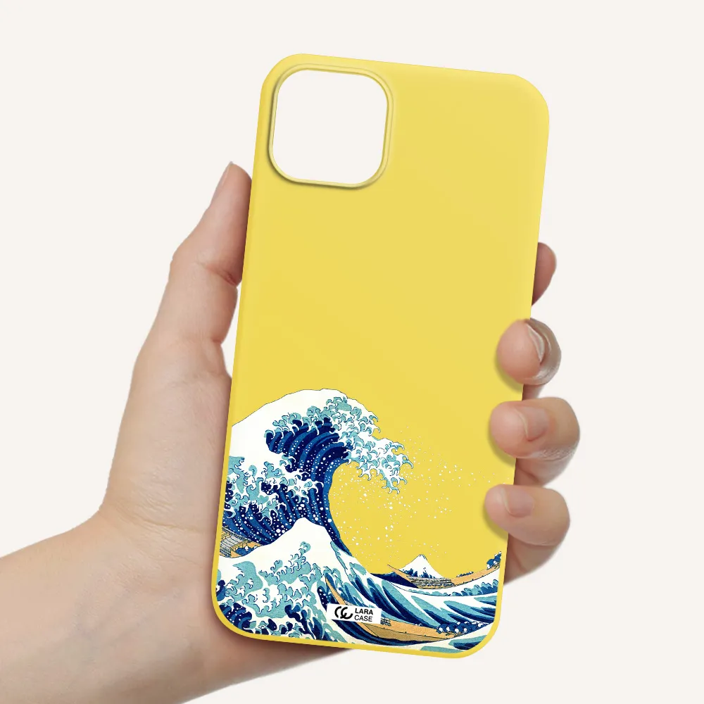 Great Wave Apple iPhone 14 plus Silicone canary yellow Case