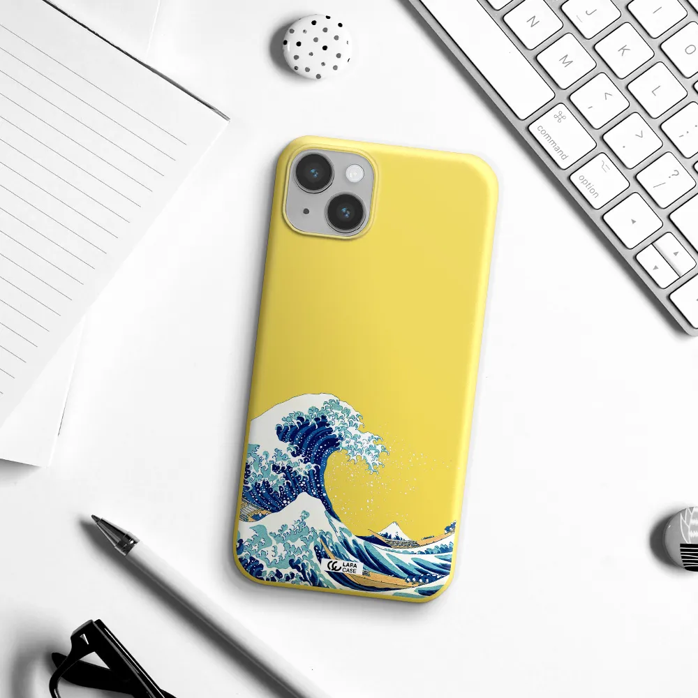 Great Wave Apple iPhone 14 plus Silicone canary yellow Case