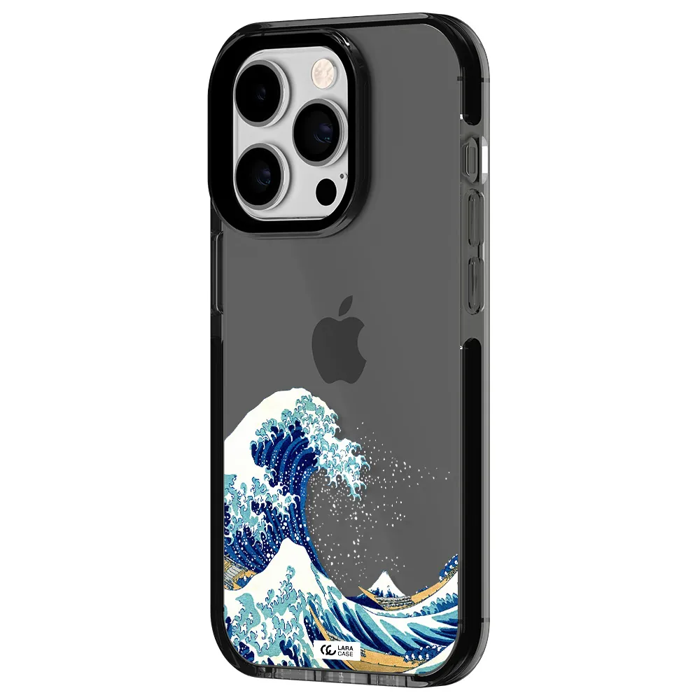 Great Wave Apple iPhone 14 pro impact Smoke Black Case