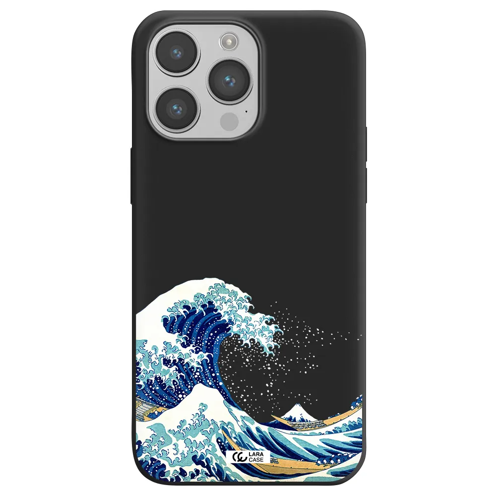 Great Wave Apple iPhone 14 pro Silicone black Case