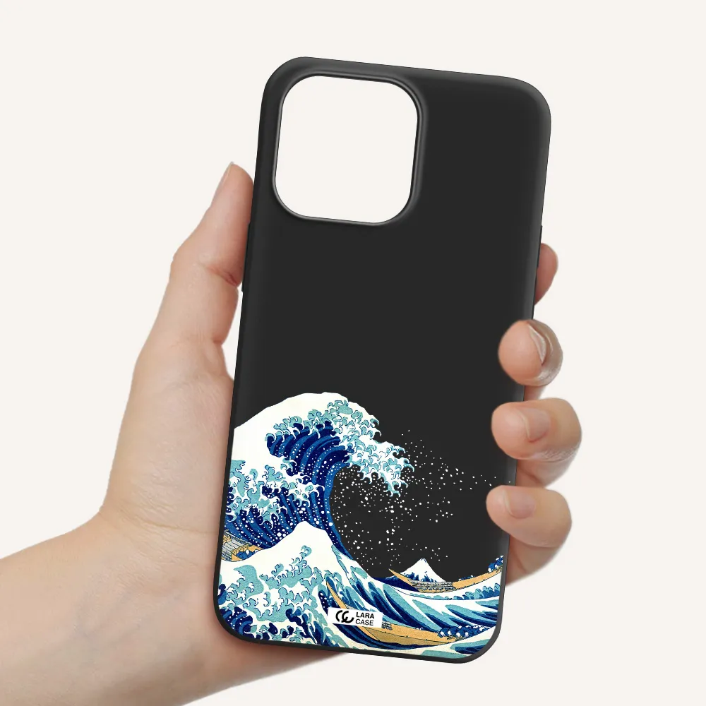 Great Wave Apple iPhone 14 pro Silicone black Case