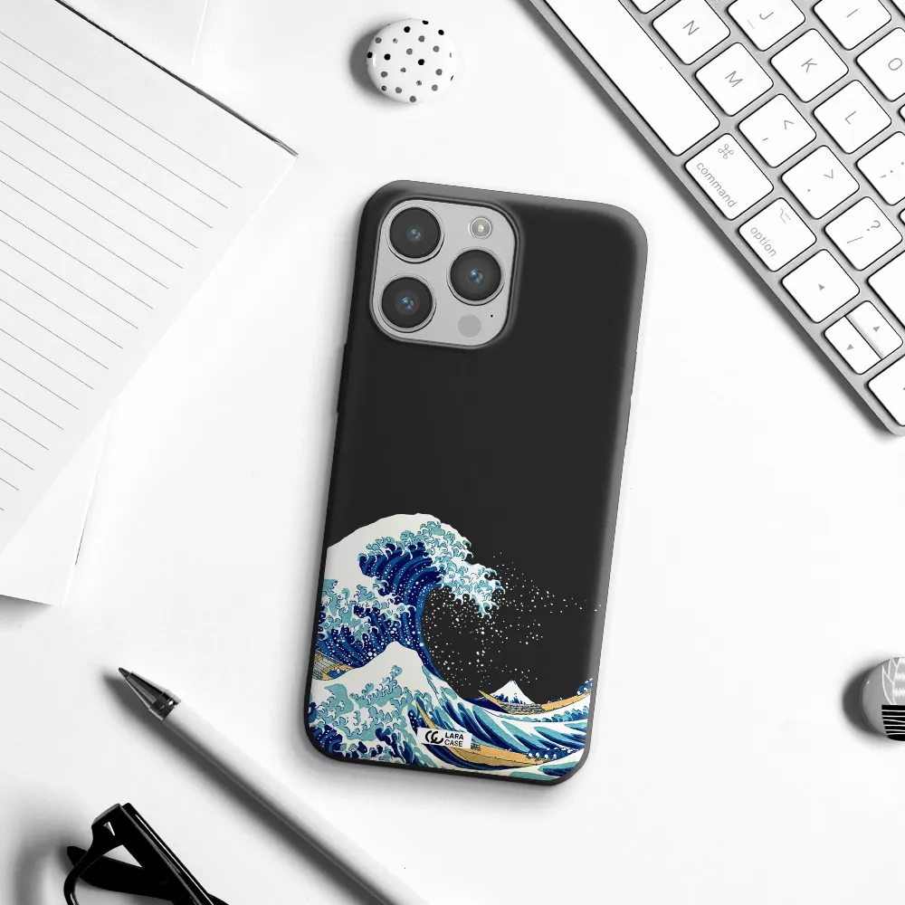Great Wave Apple iPhone 14 pro Silicone black Case