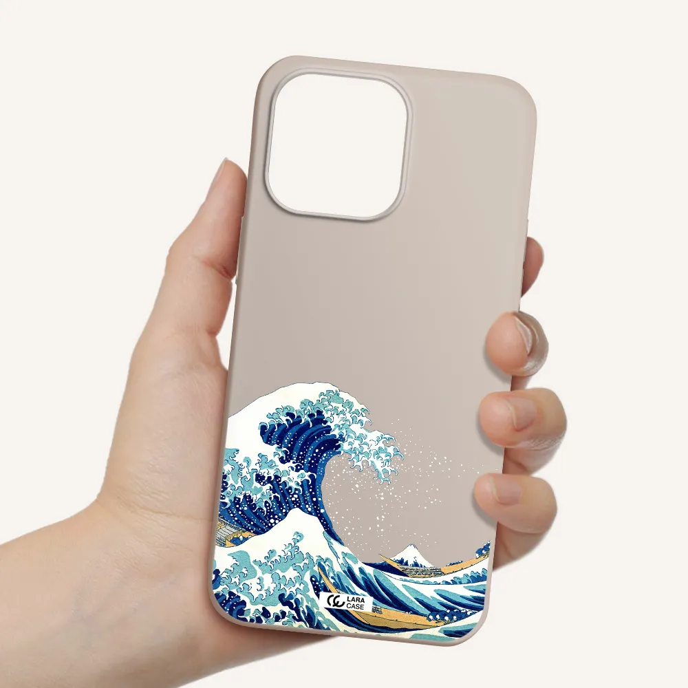 Great Wave Apple iPhone 14 pro Silicone Stone Case