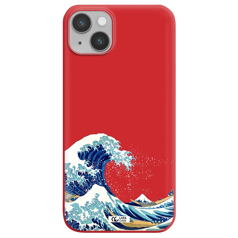 Great Wave Apple iPhone 14 Silicone Imperial Red Case