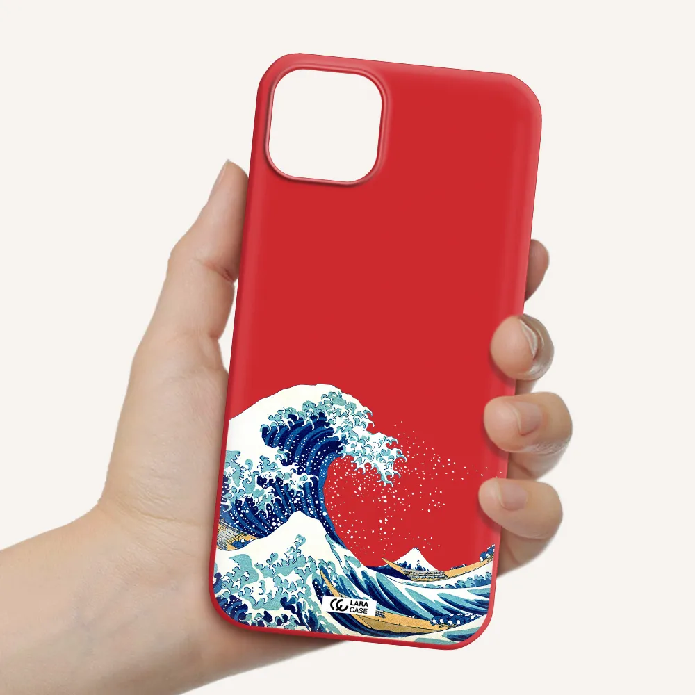 Great Wave Apple iPhone 14 Silicone Imperial Red Case