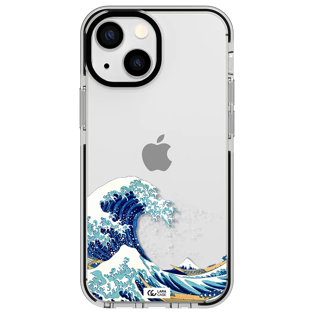 Great Wave Apple iPhone 15 impact black border Case