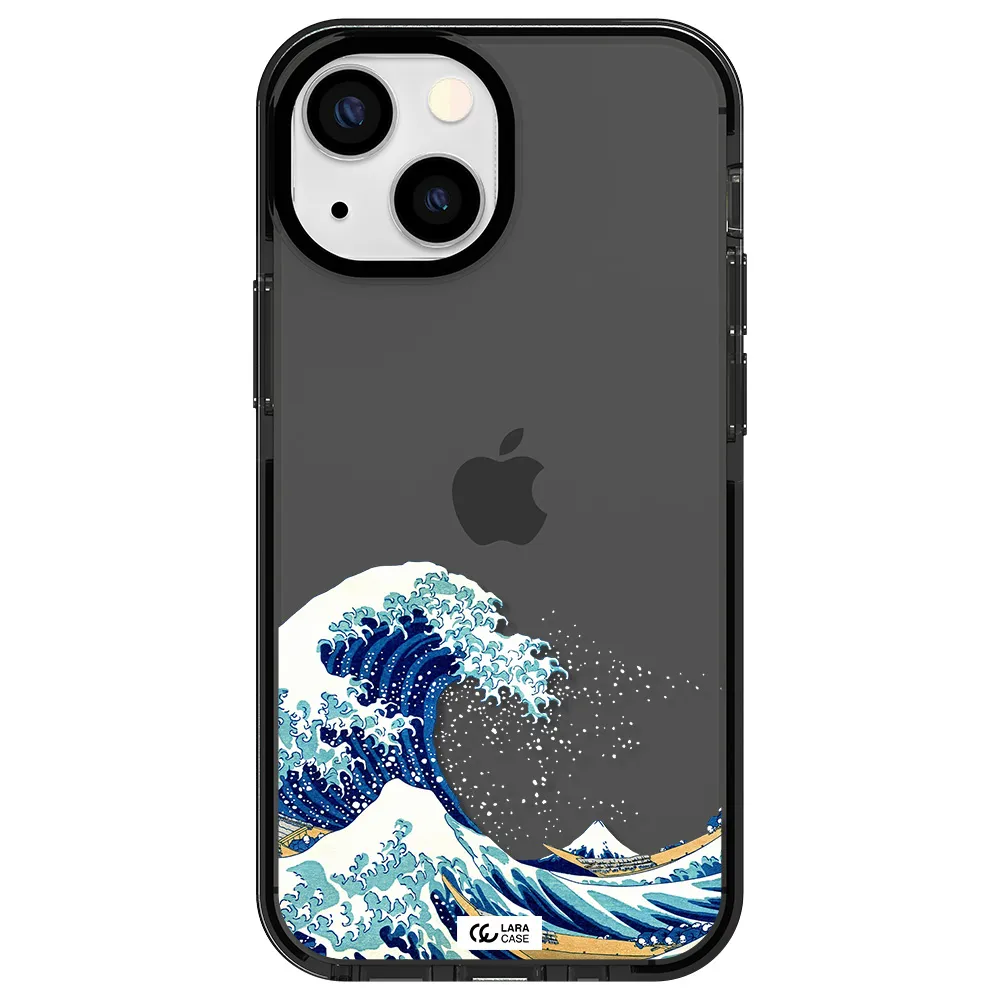 Great Wave Apple iPhone 15 impact Smoke Black Case